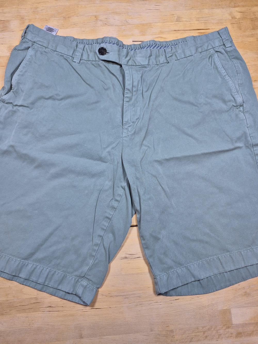 Brooks Brothers Light Sage Green Flat-Front Men's Shorts